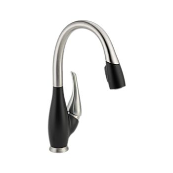Черный смеситель для кухни Delta Faucet 9158-SB